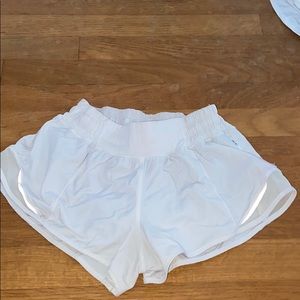 Lululemon white mesh shorts